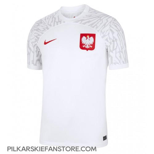 Tanie Strój piłkarski Polska Koszulka Podstawowej MŚ 2022 Krótkie Rękawy